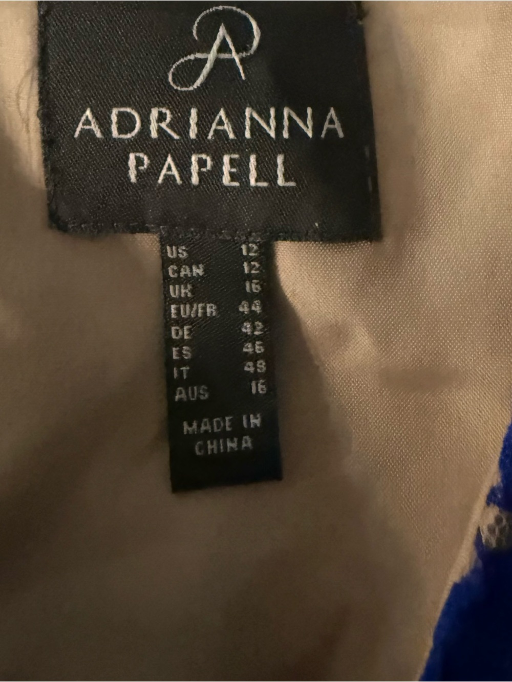 Adrianna Papell Size 12 Royal Blue Lace Fit-and-Flare Midi Dress - Picture 3 of 4